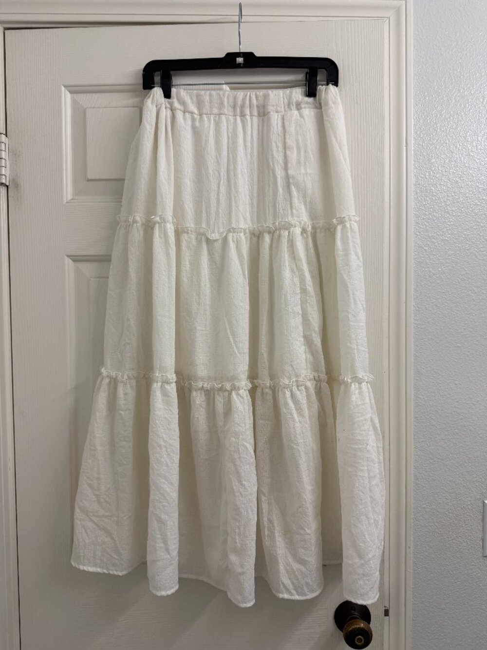 Urban Renewal White Tiered Ruffle Maxi Skirt XS